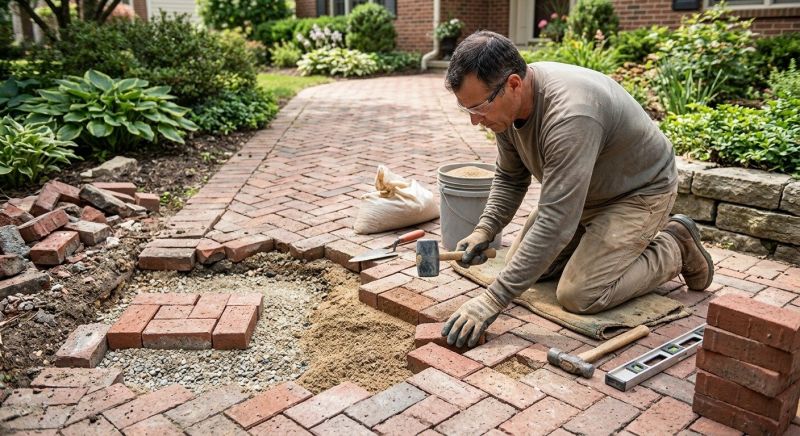 Brick Driveway Repair in Kansas City, KS