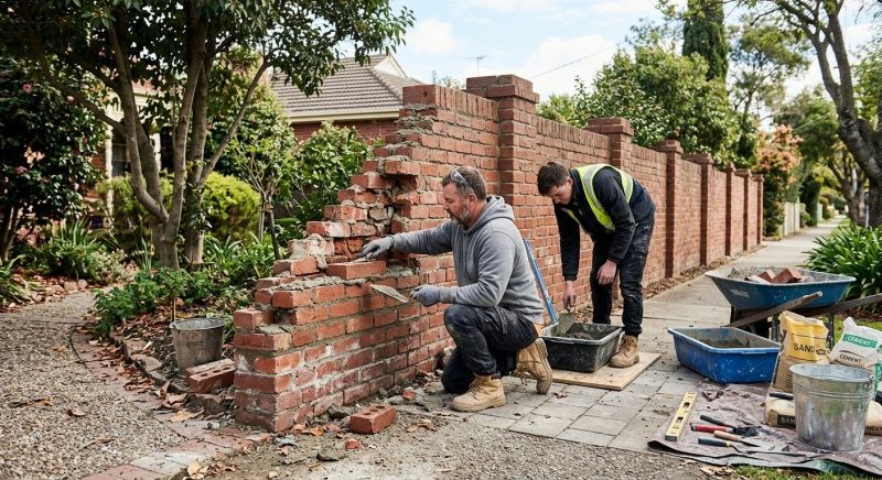 Brick Fence Repair in Kansas City, KS