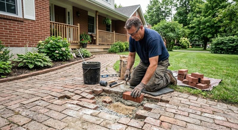 Brick Flatwork Repair in Leawood, KS