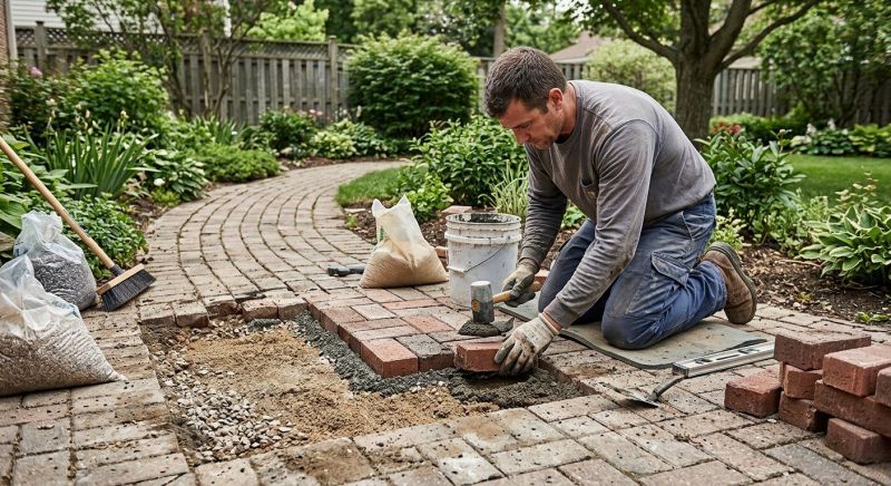 Brick Pathway Repair in Kansas City, KS