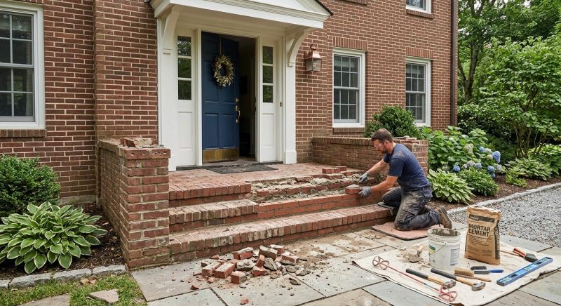 Brick Stoop Repair in Kansas City, KS