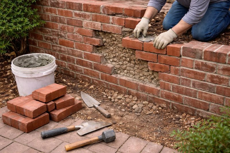 Brick Wall Repair in Johnson County, KS