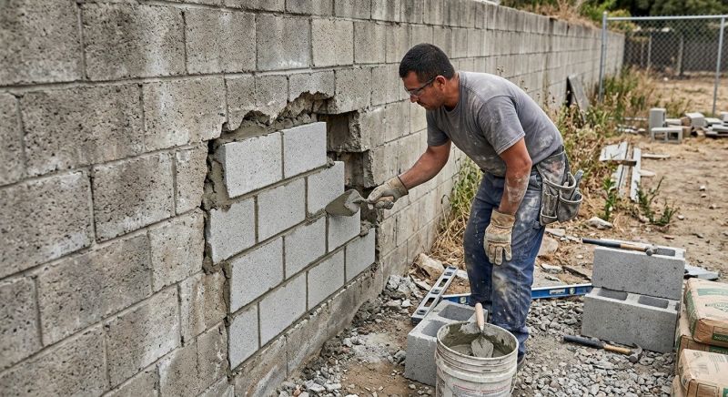 Cement Block Repair in Kansas City, KS