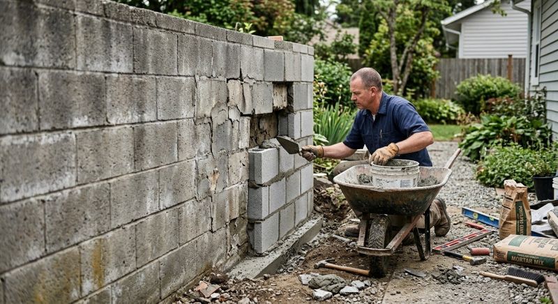 Concrete Block Repair in Independence, MO