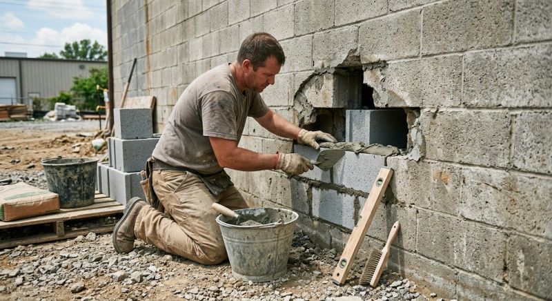 Concrete Block Repair in Platte County, MO