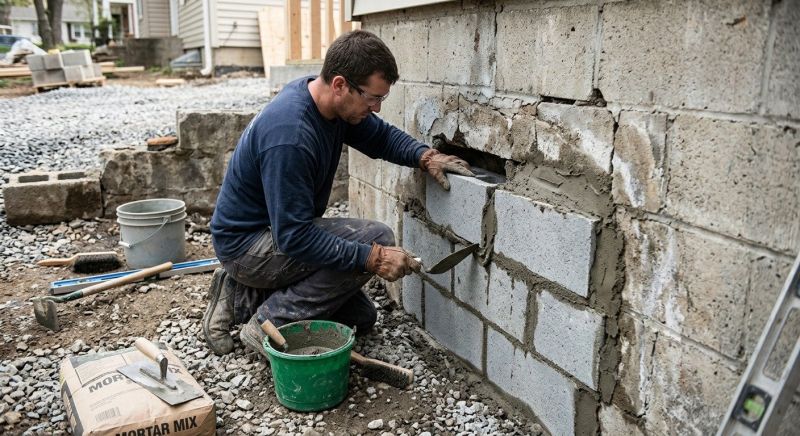 Concrete Block Repair in Shawnee, KS