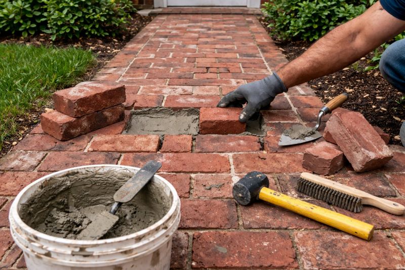 Entryway Brick Repair in Kansas City, KS