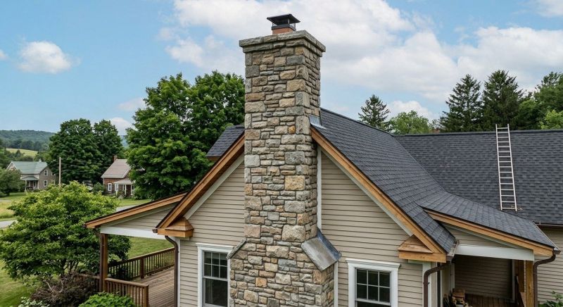 Stone Chimney Installation in Leawood, KS