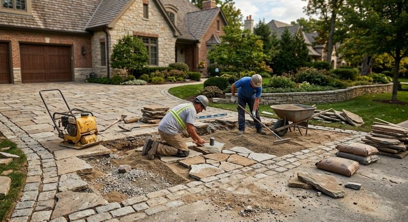 Stone Driveway Repair in Kansas City, KS