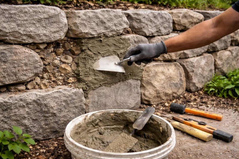 Stone Wall Repair in Liberty, MO